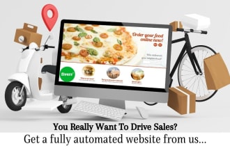 design restaurant website, online food store, virtual restaurant, wordpress page