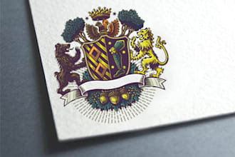 professional coat of arms logo with unlimited revisions