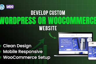 develop custom wordpress or woocommerce website that converts visitors