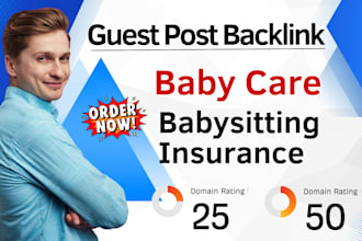 publish baby care babysitting insurance article with premium guest post backlink