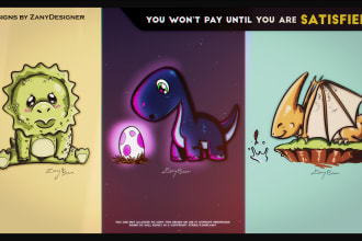 draw cute and cartoonish animals for your project or book