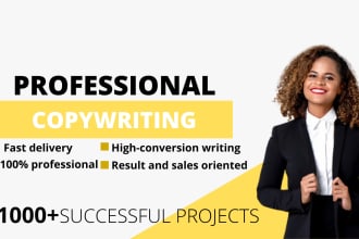 create converting ads, sales and website content copywriting