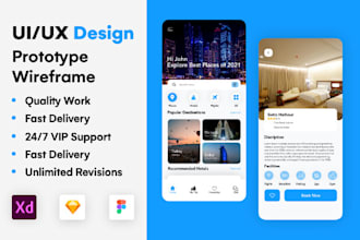 design stunning UI UX for mobile and web app user interface