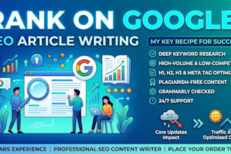 do professional SEO article writing and blog post writing for google ranking