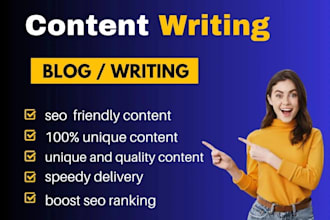 seo article writing, blog post writing or content writing