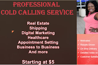 be your professional cold caller making phone calls to US and canada