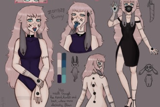 design a reference sheet for your character