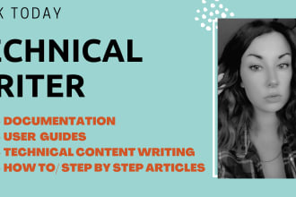 write user manuals, documentation, and technical articles