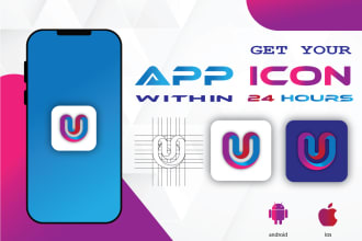 design modern app icon logo