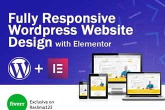 build a responsive wordpress website using elementor