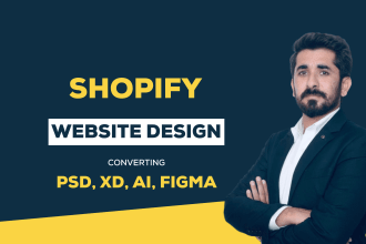 create shopify website design from figma, xd, ai or PSD