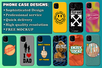 do a trendy phone case designs professionally