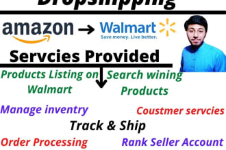 do walmart dropshippig product researching and manage inventory