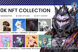 Hot Review!  create unique style of 10k nft art collection