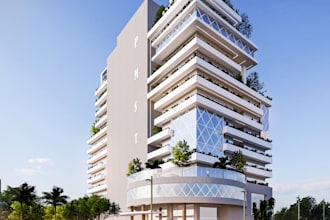 do commercial building exterior design 3d model rendering