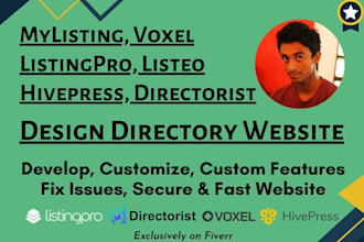 customize listingpro, mylisting, listeo, voxel, hivepress or directorist theme