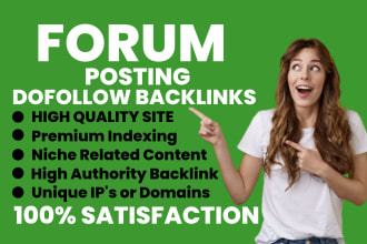 do forum posting and comments backlinks niche thread