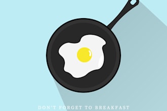 make flat design poster