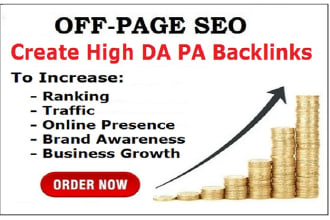 do off page SEO and create high da pa backlinks