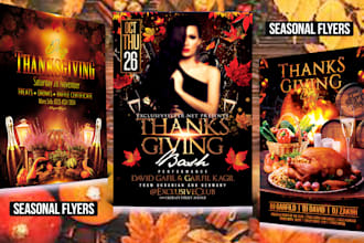 do thanksgiving flyer, sales flyer, party flyer