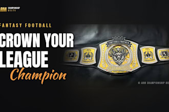 make a custom fantasy football championship belt for your league
