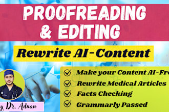 proofread and edit ai generated medical content