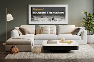 do furniture 3d modeling and 3d rendering