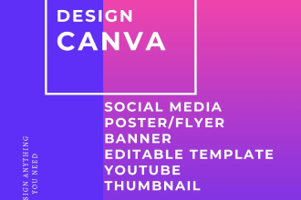design canva template for your social media post, flyer
