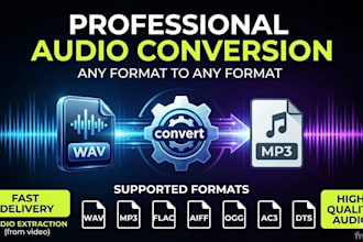 convert audio to mp3, and other formats and video to mp3, and extract audio