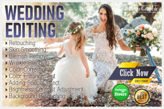 do stylized wedding photo retouching and editing