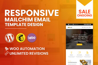 design mailchimp email template, active campaign and automation