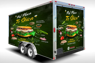 do awesome wrap design any vehicle, trailer, truck, van