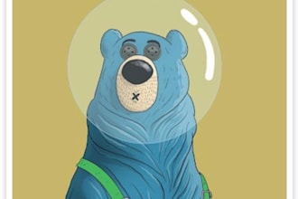 created custom illustration for nft art
