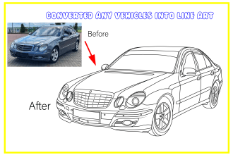 design vector line art from your car, bike, or any vehicles