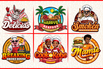 do fast food bbq cafe coffee shop and restaurant logo