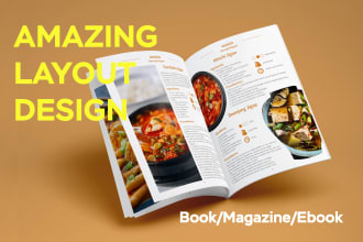 design creative visual layout for book or magazine