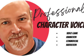 be the exciting, character voice for your next animation, video or game