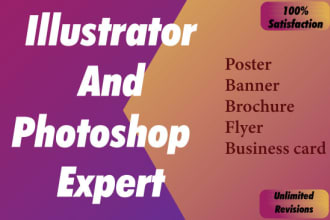 be your photoshop and illustrator expert