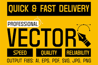 redraw and manually vectorize logo tracing, jpg, image or sketch to hq vector