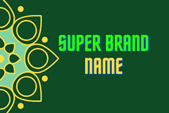 suggest you super brand name with slogan and exact domain name