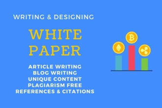 write exceptionally professional blog and white paper for you
