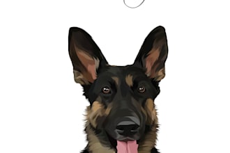 draw your pet into cartoon portrait