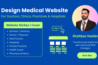 design medical website for doctors, clinics and medical practices