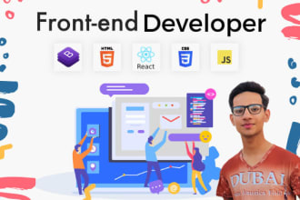 do front end development in HTML CSS javascript bootstrap