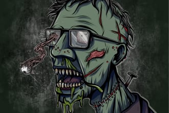 horror gore  illustration with my own style