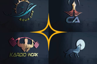 do creative logo designing with 3d mockup