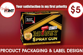 design product packaging, label and sticker within 24 hrs