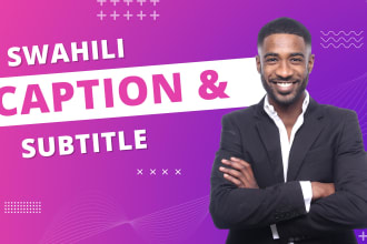 do swahili and english subtitles or captions add subtitles to the video