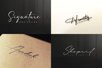 design high quality signature, handwritten, script logo design