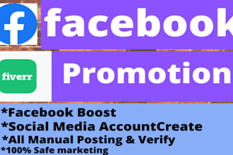 do facebook boost and social media account create